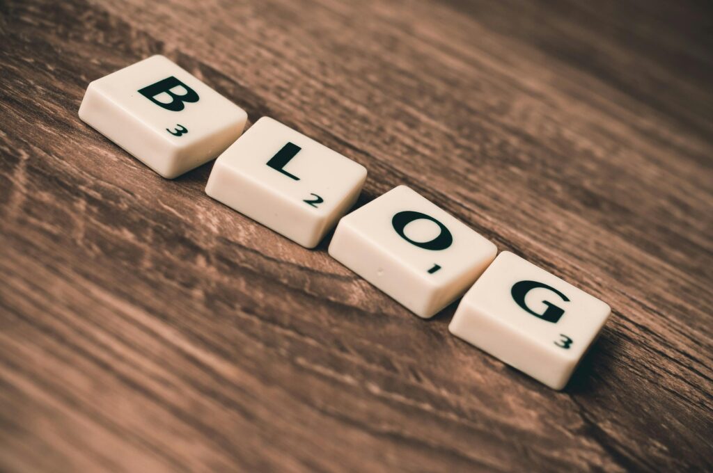 blog written with blocks