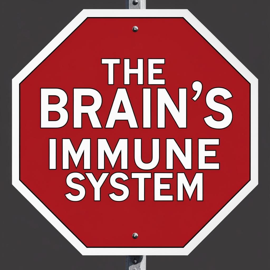 stop sign that reads the brain's immune system